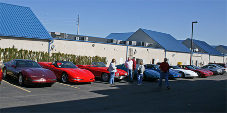 Vettes at a stop along the fall color tour in 2010.