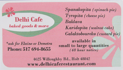 Delhi Cafe - Elaine or Demetra
