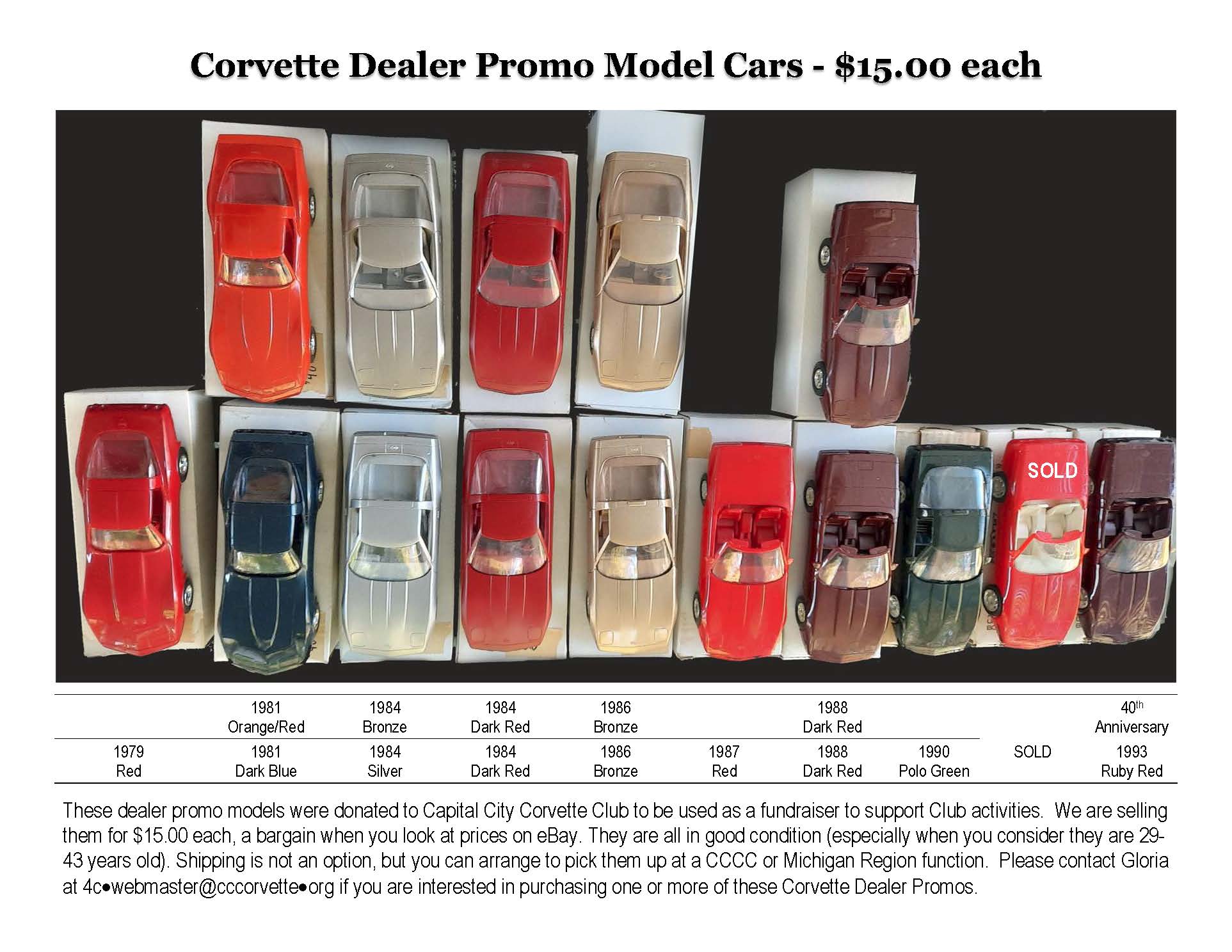 Dealer Promo Corvettes for sale.