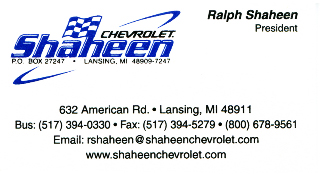 Shaheen Chevrolet - Ralph Shaheen - CCCC Sponsor