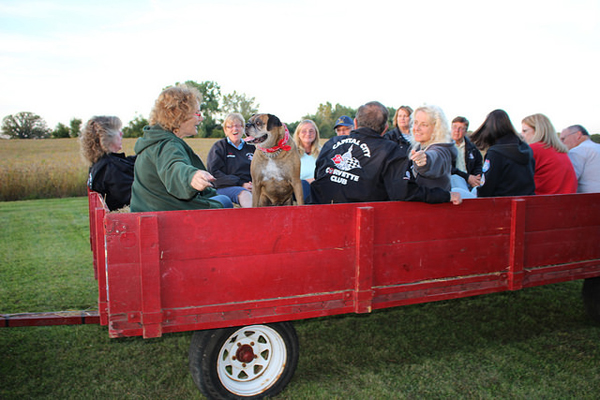 Ginger Putman on the hayride