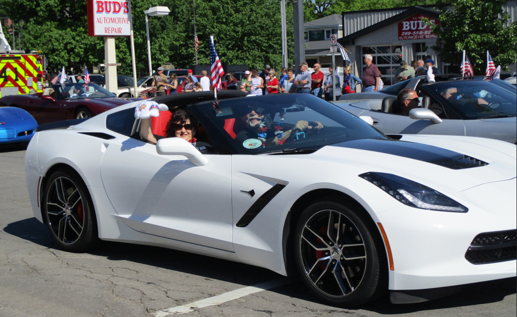 Sally and her jewels in the Marshall Memorial Day Parade.